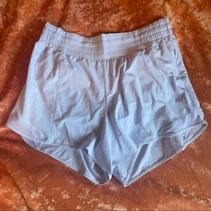Lululemon Pastel Blue High Rise Hotty Hot Shorts 4”
